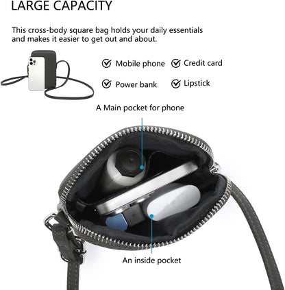 Small Crossbody Cell Phone Purse for Women Lightweight Shoulder Wallet Bag with Card Slots - Colors A
