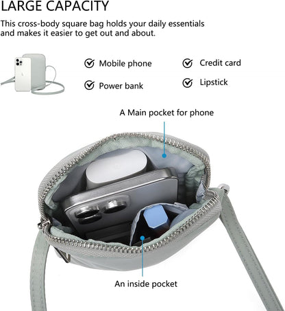 Small Crossbody Cell Phone Purse for Women Lightweight Shoulder Wallet Bag with Card Slots - Colors A