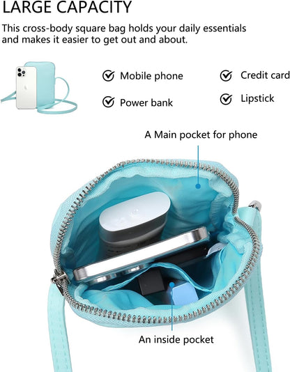 Small Crossbody Cell Phone Purse for Women Lightweight Shoulder Wallet Bag with Card Slots - Colors A