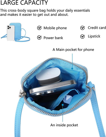 Small Crossbody Cell Phone Purse for Women Lightweight Shoulder Wallet Bag with Card Slots - Colors A