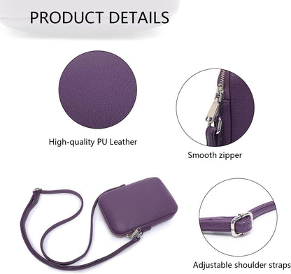 Small Crossbody Cell Phone Purse for Women Lightweight Shoulder Wallet Bag with Card Slots - Colors A