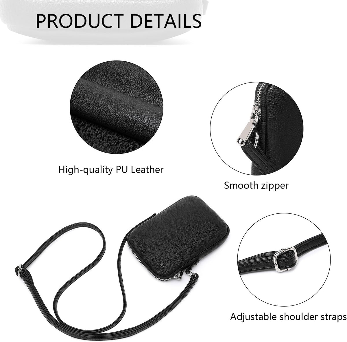 Small Crossbody Cell Phone Purse for Women Lightweight Shoulder Wallet Bag with Card Slots - Colors A