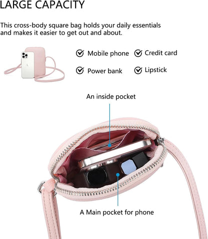 Small Crossbody Cell Phone Purse for Women Lightweight Shoulder Wallet Bag with Card Slots - Colors A