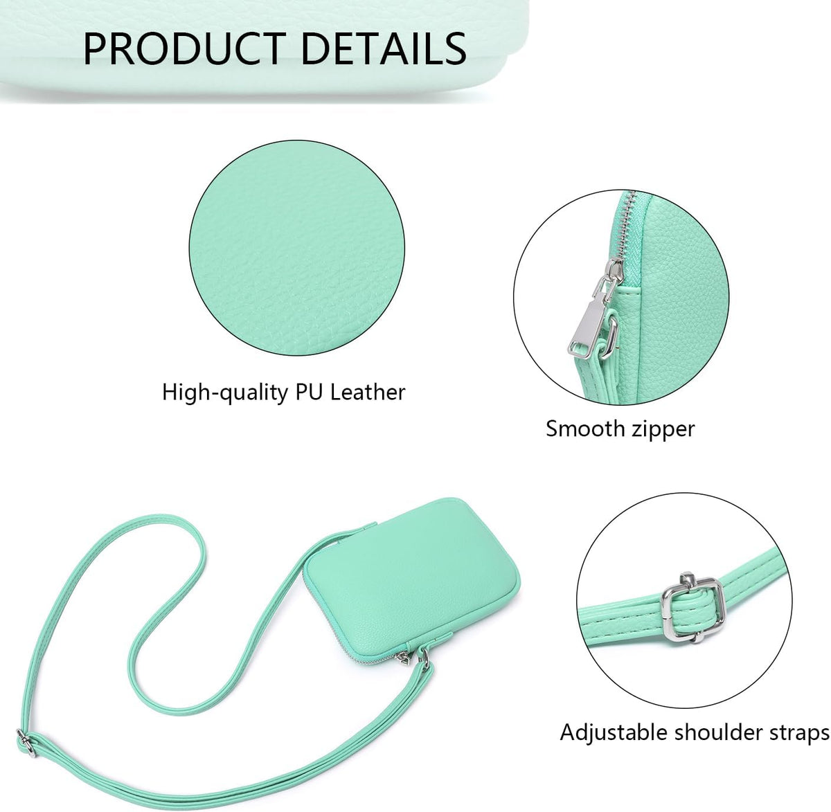 Small Crossbody Cell Phone Purse for Women Lightweight Shoulder Wallet Bag with Card Slots - Colors A