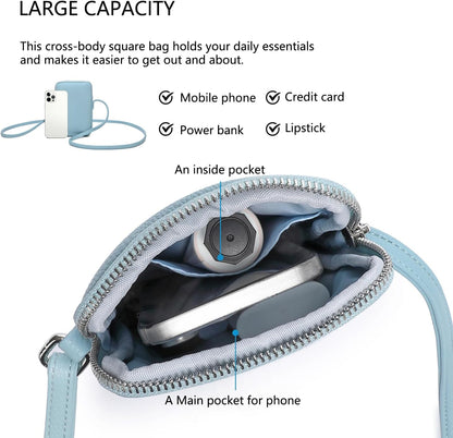 Small Crossbody Cell Phone Purse for Women Lightweight Shoulder Wallet Bag with Card Slots - Colors A