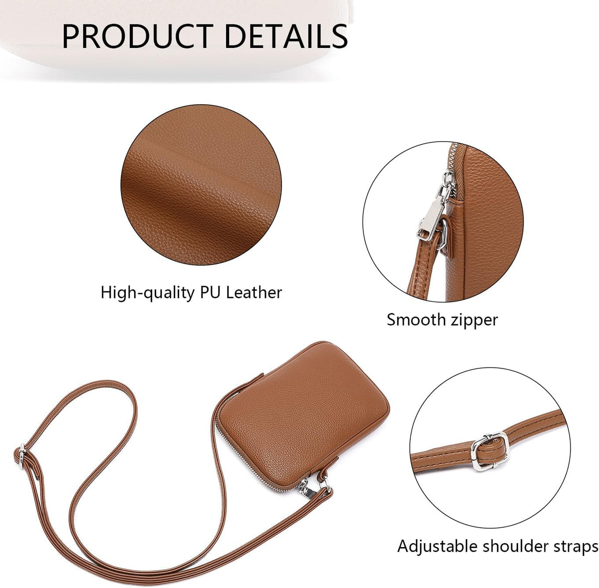 Small Crossbody Cell Phone Purse for Women Lightweight Shoulder Wallet Bag with Card Slots - Colors A