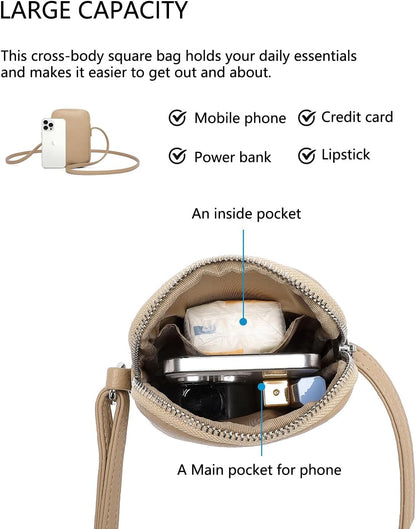 Small Crossbody Cell Phone Purse for Women Lightweight Shoulder Wallet Bag with Card Slots - Colors A