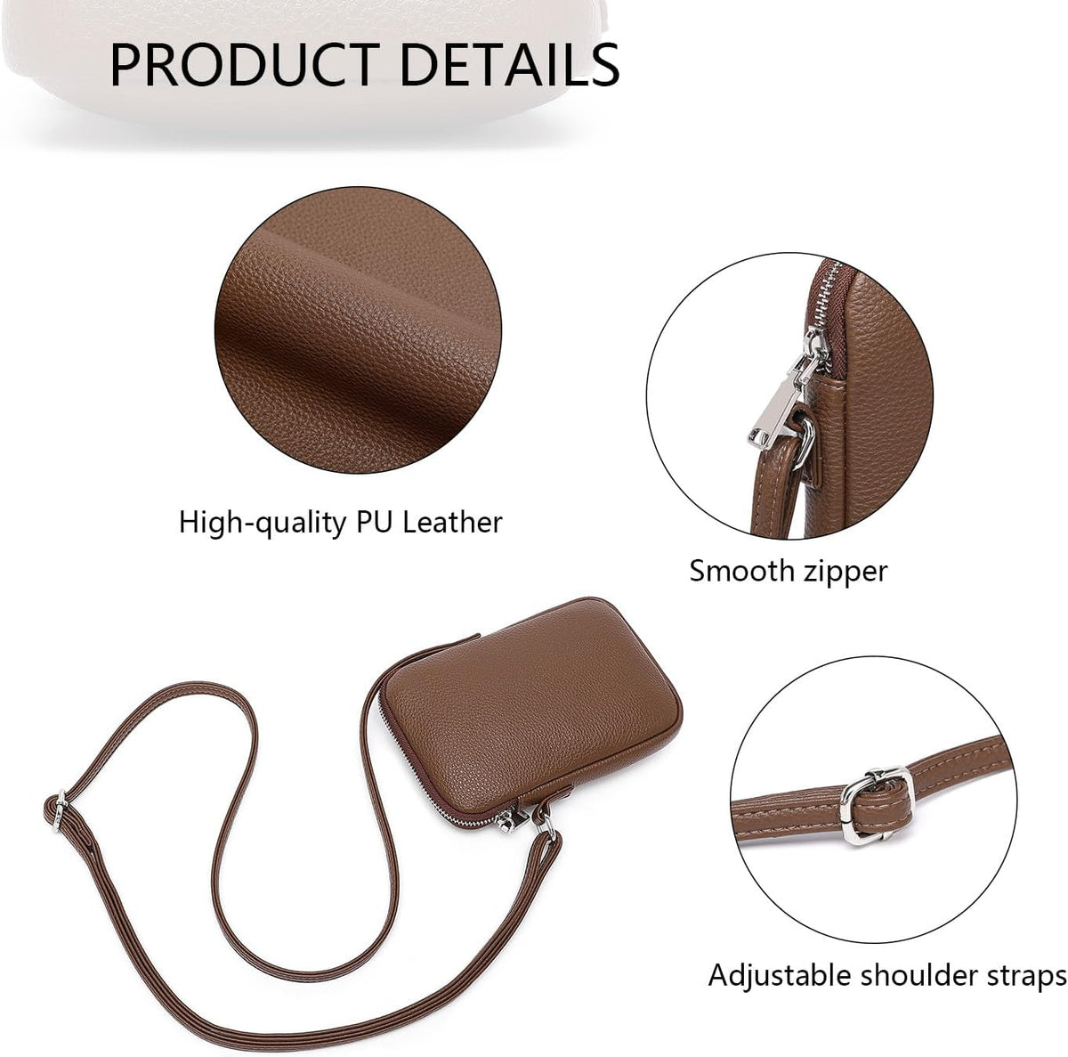 Small Crossbody Cell Phone Purse for Women Lightweight Shoulder Wallet Bag with Card Slots - Colors A