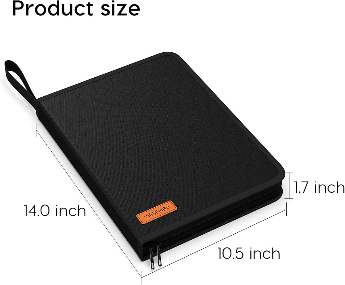 Important Document Organizer Binder, Fireproof Certificate Protector | Waterproof, Birth Certificate Protector, 4 Ring Zipper Binder, Passport Holder, Fireproof Bag