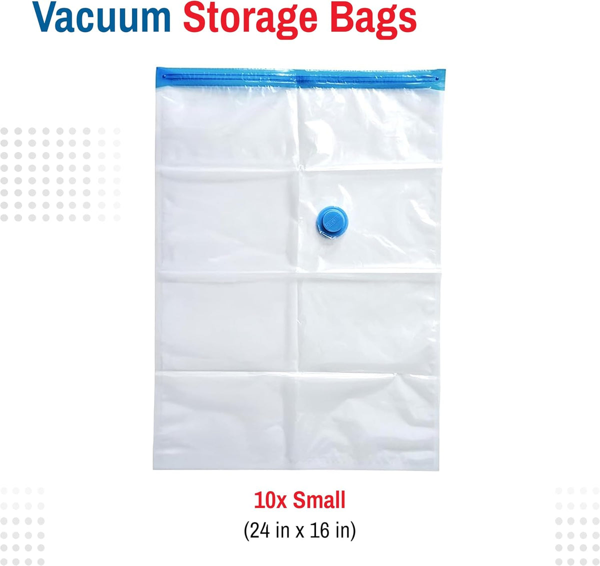 Small Vacuum Storage Bags for Comforters, Blankets & Clothes – Vacuum Sealed Compression Bags with Hand Pump – Storage Bags for Bedding, Moving, Travel & Organization