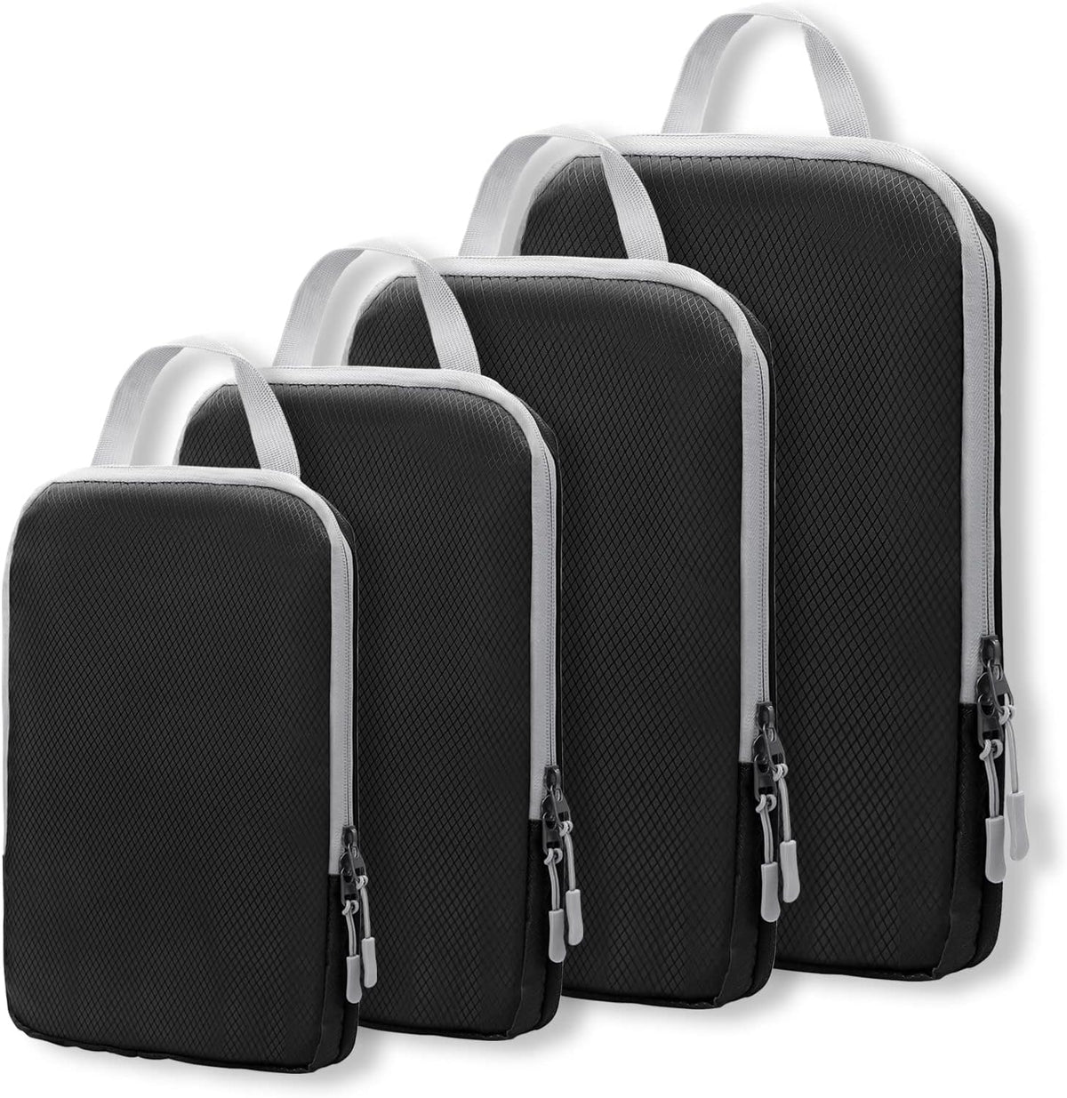 Compression Packing Cubes for Suitcases Travel Essentials Expandable Travel Bags Organizer for Luggage(dark grey)