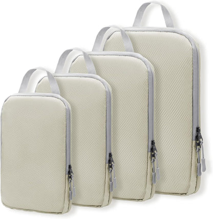 Compression Packing Cubes for Suitcases Travel Essentials Expandable Travel Bags Organizer for Luggage(dark grey)