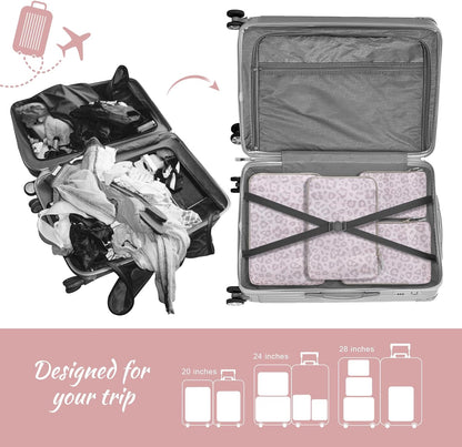 Compression Packing Cubes for Suitcases Travel Essentials Expandable Travel Bags Organizer for Luggage(dark grey)