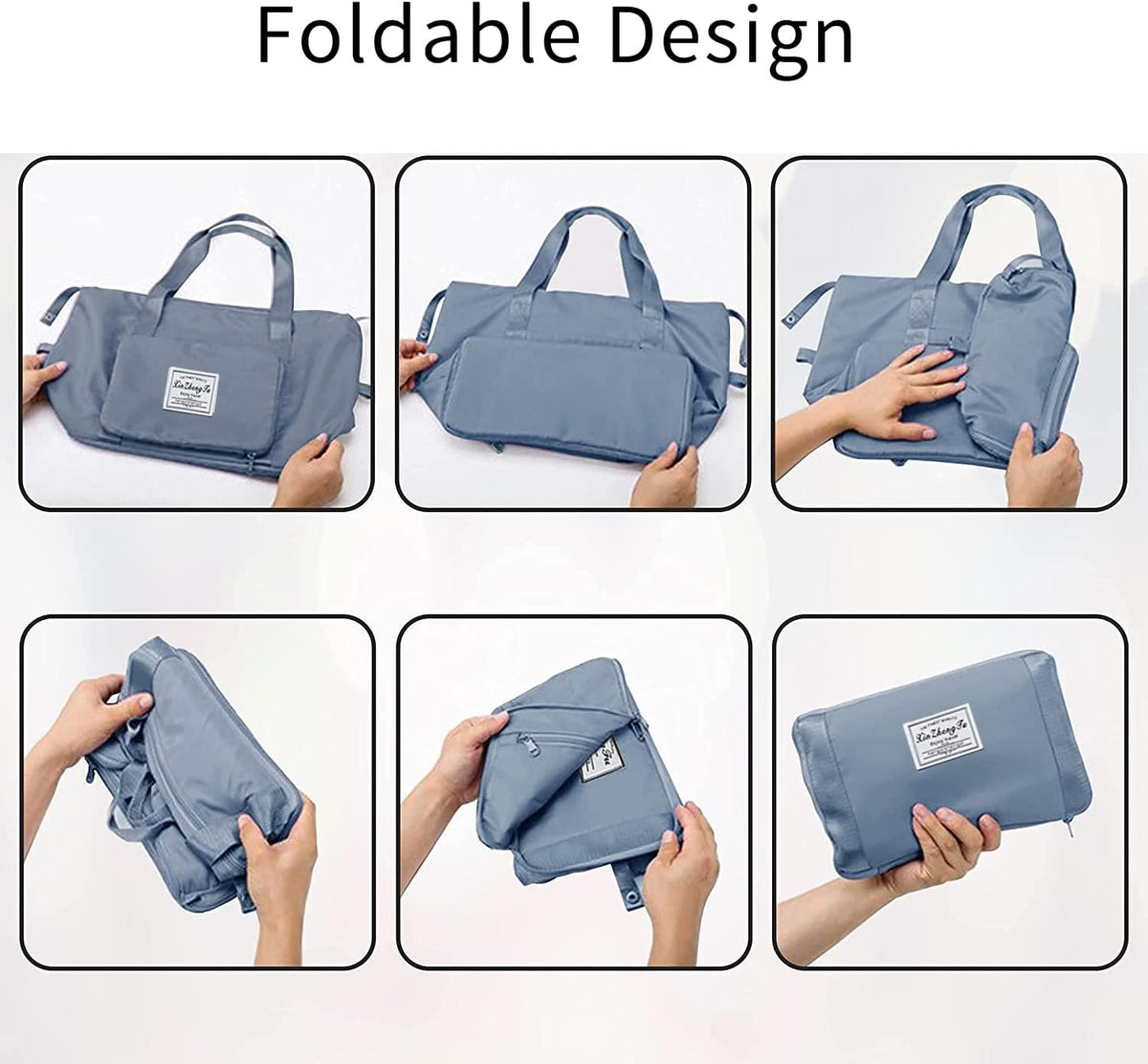 Large Capacity Foldable Travel Bag, Expandable Waterproof Carry on Bag, Dry and Wet Separation Spor Duffel Bags