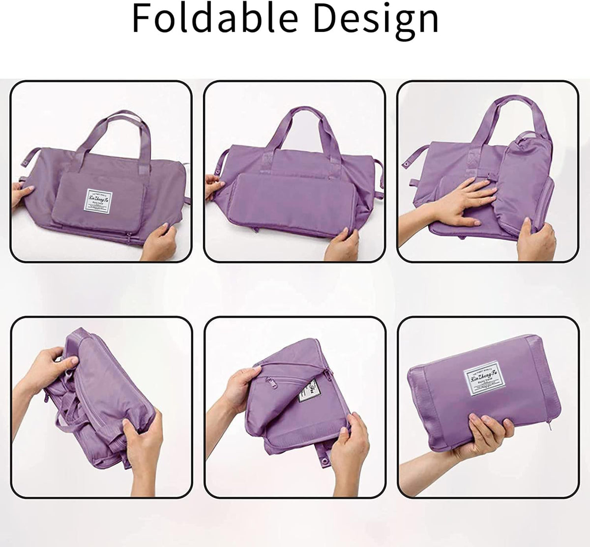 Large Capacity Foldable Travel Bag, Expandable Waterproof Carry on Bag, Dry and Wet Separation Spor Duffel Bags