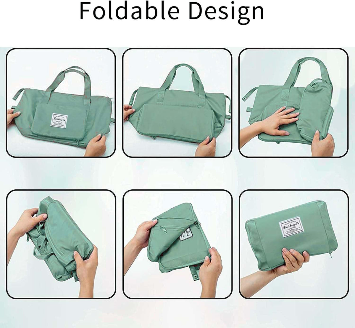 Large Capacity Foldable Travel Bag, Expandable Waterproof Carry on Bag, Dry and Wet Separation Spor Duffel Bags