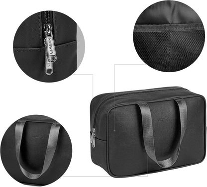PU Leather Large Travel Toiletry Bag Women Toiletries Bag Skincare Bag Makeup Bag Organizer Make up bag Cosmetic Bag Medicine Bag for Girls (Large, Brown)