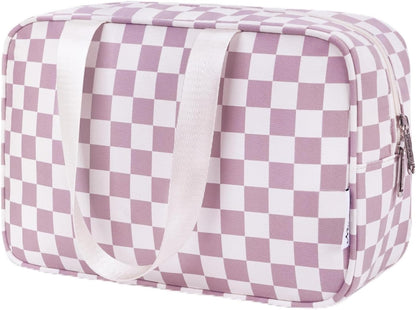 PU Leather Large Travel Toiletry Bag Women Toiletries Bag Skincare Bag Makeup Bag Organizer Make up bag Cosmetic Bag Medicine Bag for Girls (Large, Brown)