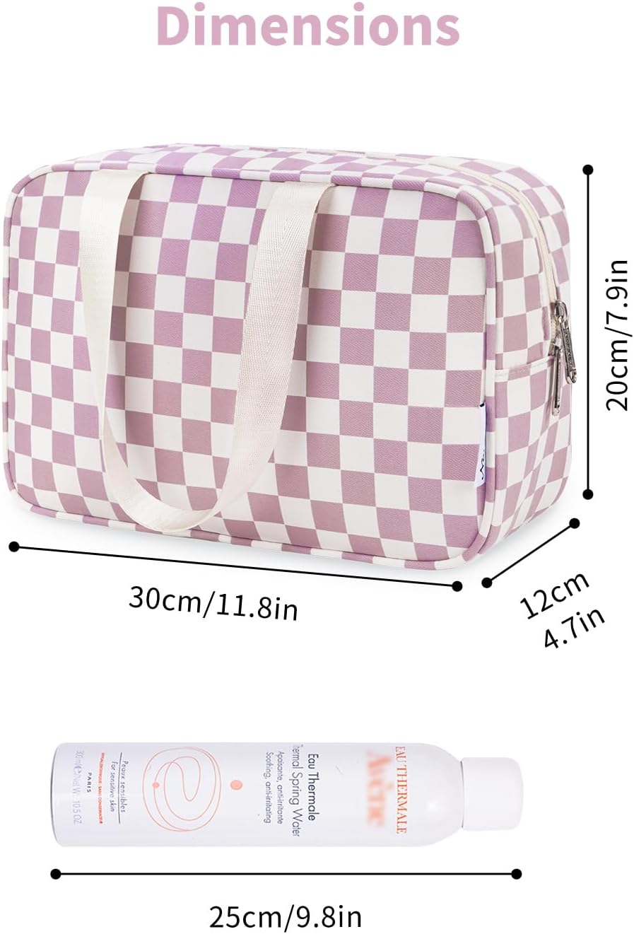 PU Leather Large Travel Toiletry Bag Women Toiletries Bag Skincare Bag Makeup Bag Organizer Make up bag Cosmetic Bag Medicine Bag for Girls (Large, Brown)