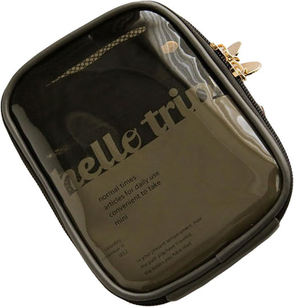 Portable Toiletry Organizer Bag PVC material has a clear design for easy access and clean storage travel set