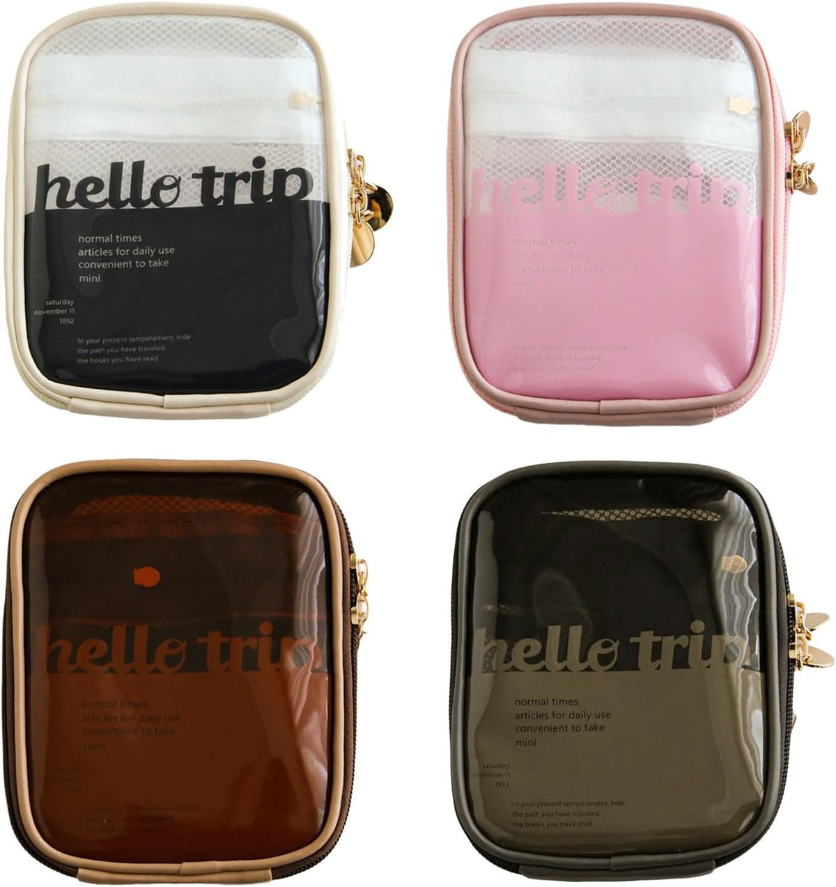 Portable Toiletry Organizer Bag PVC material has a clear design for easy access and clean storage travel set