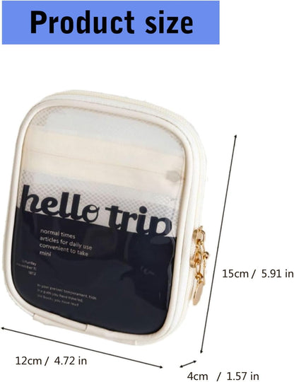 Portable Toiletry Organizer Bag PVC material has a clear design for easy access and clean storage travel set