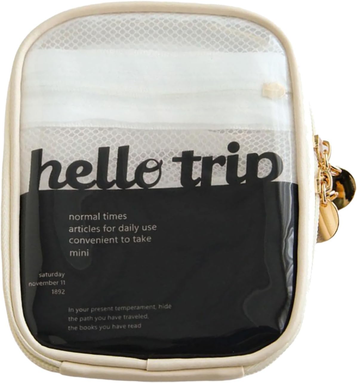Portable Toiletry Organizer Bag PVC material has a clear design for easy access and clean storage travel set
