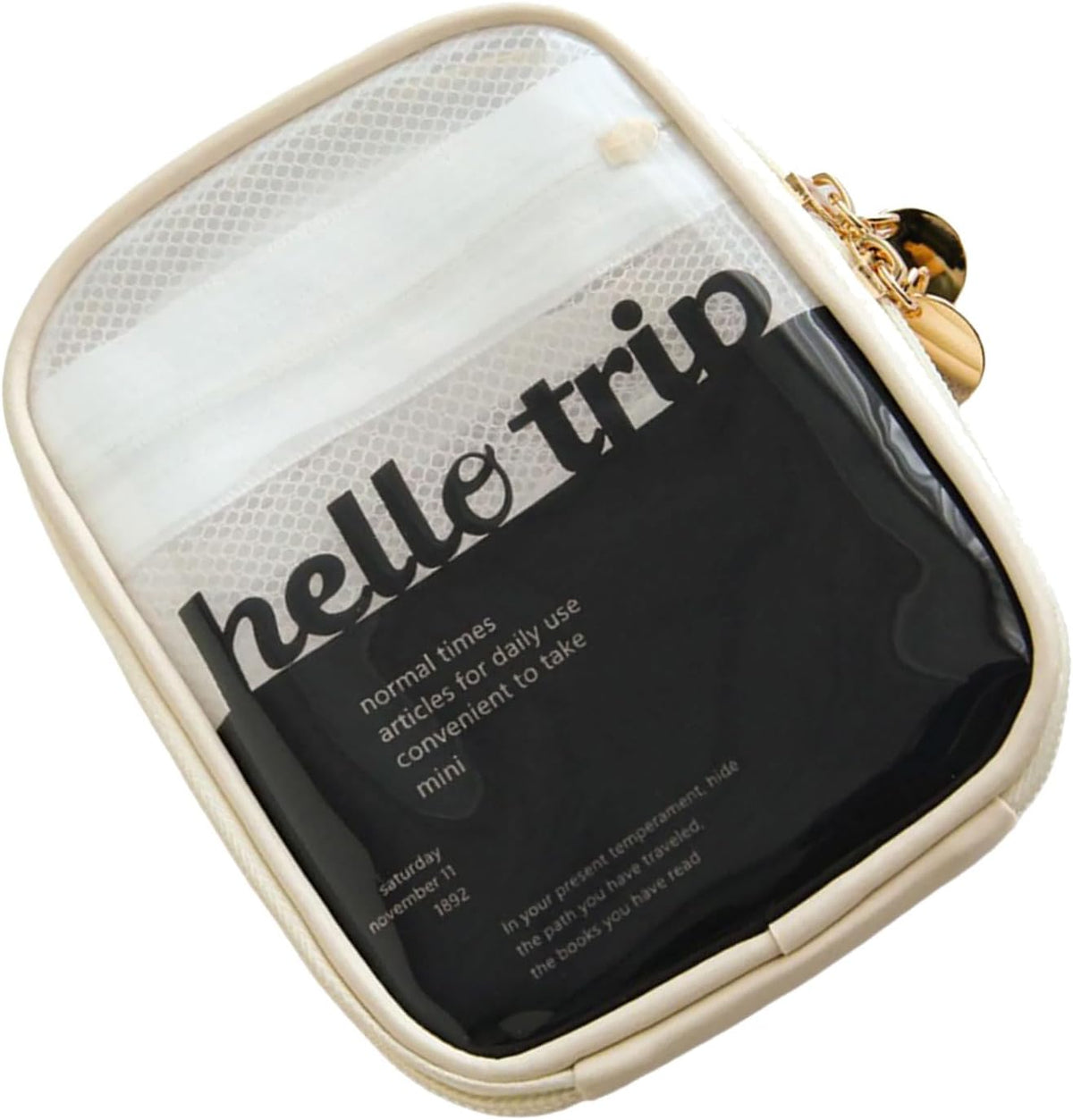Portable Toiletry Organizer Bag PVC material has a clear design for easy access and clean storage travel set