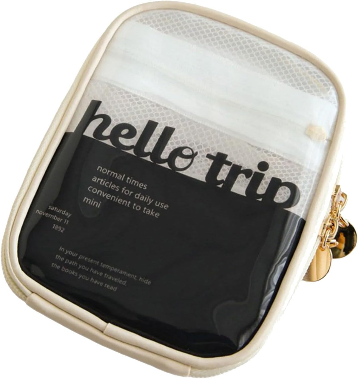Portable Toiletry Organizer Bag PVC material has a clear design for easy access and clean storage travel set