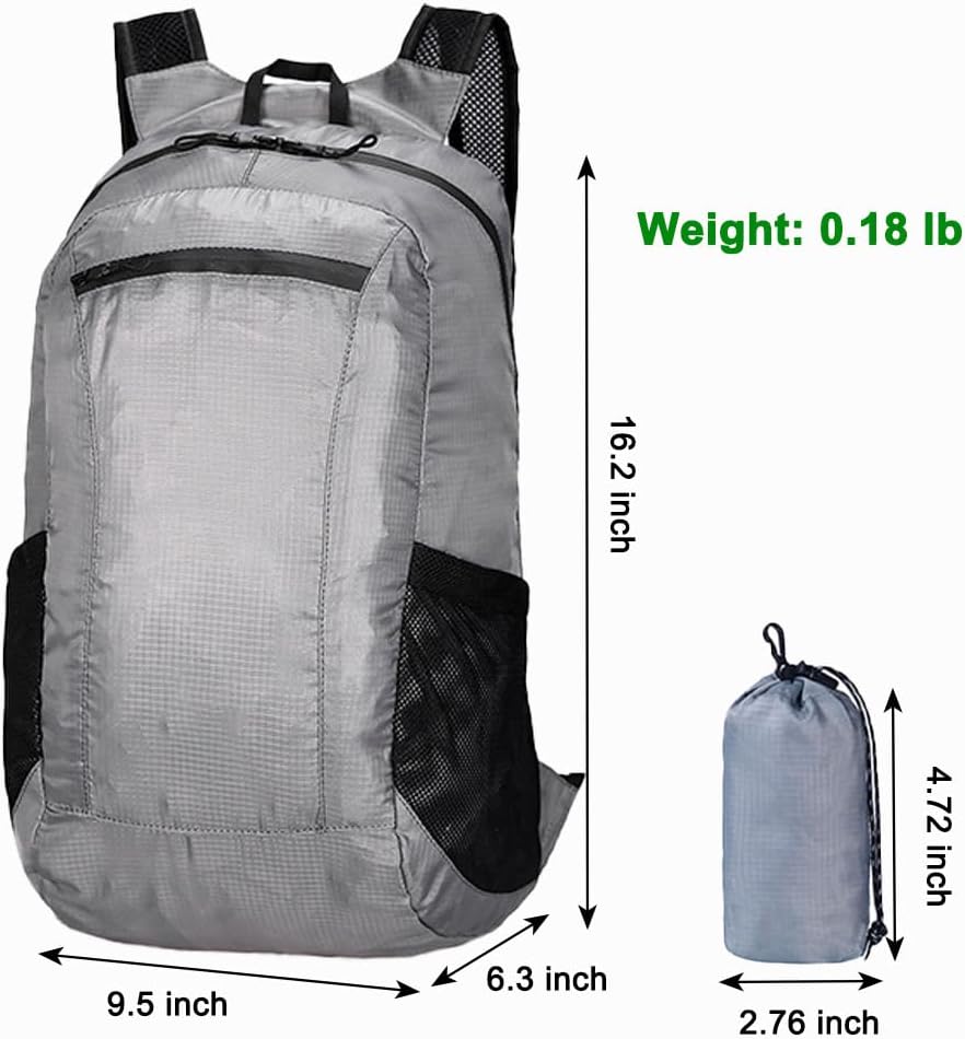Foldable Daypack, Small Backpack, Hiking Backpack Daypack, Lightweight Waterproof Travel Packable Rucksack for Men and Women