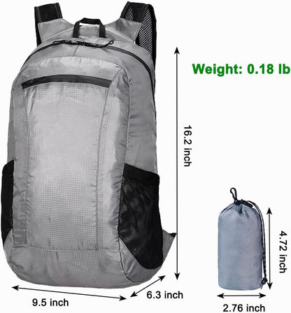 Foldable Daypack, Small Backpack, Hiking Backpack Daypack, Lightweight Waterproof Travel Packable Rucksack for Men and Women