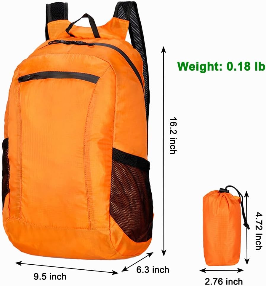 Foldable Daypack, Small Backpack, Hiking Backpack Daypack, Lightweight Waterproof Travel Packable Rucksack for Men and Women