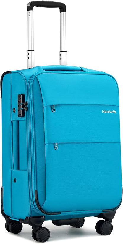 16 Inch Underseat Carry On Luggage with Wheels Small Suitcase Softside Luggage Bags for Travel Lightweight Suitcases with Wheels Travel Luggage Personal Item for Men and Women(Forest Green)