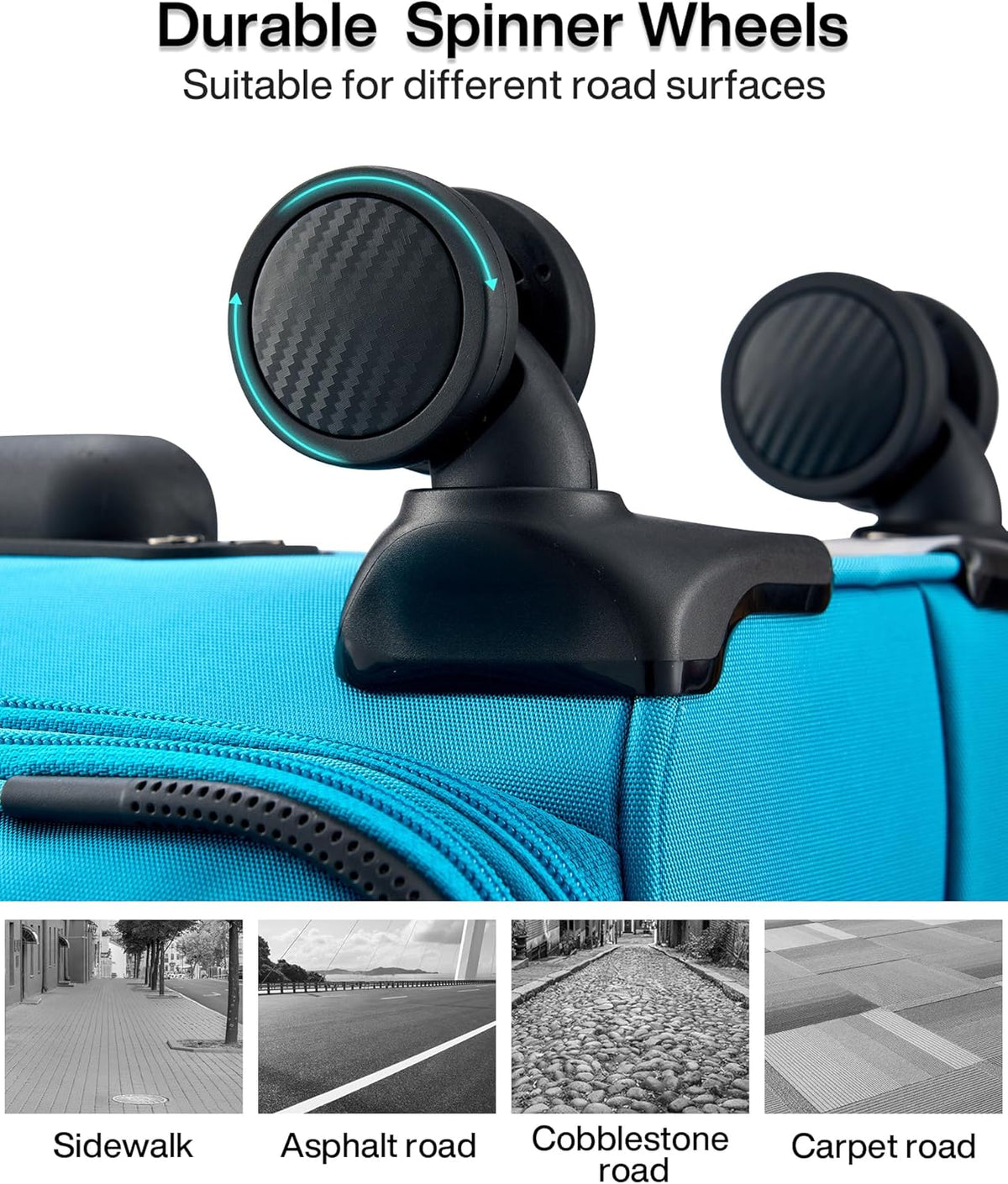 16 Inch Underseat Carry On Luggage with Wheels Small Suitcase Softside Luggage Bags for Travel Lightweight Suitcases with Wheels Travel Luggage Personal Item for Men and Women(Forest Green)