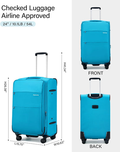 16 Inch Underseat Carry On Luggage with Wheels Small Suitcase Softside Luggage Bags for Travel Lightweight Suitcases with Wheels Travel Luggage Personal Item for Men and Women(Forest Green)
