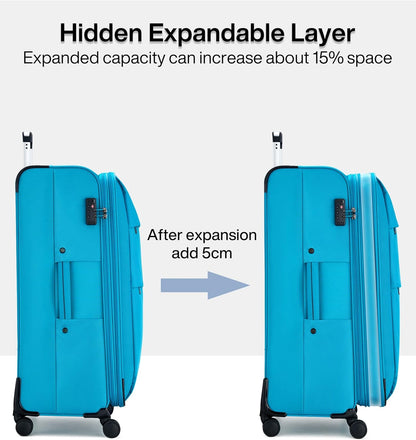 16 Inch Underseat Carry On Luggage with Wheels Small Suitcase Softside Luggage Bags for Travel Lightweight Suitcases with Wheels Travel Luggage Personal Item for Men and Women(Forest Green)