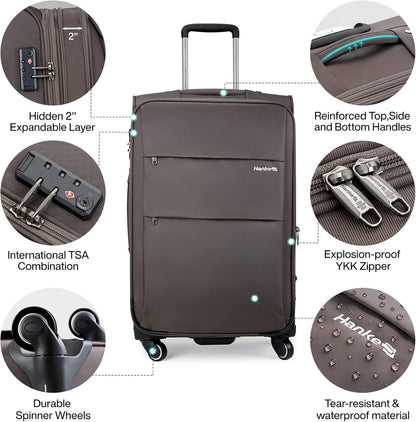 16 Inch Underseat Carry On Luggage with Wheels Small Suitcase Softside Luggage Bags for Travel Lightweight Suitcases with Wheels Travel Luggage Personal Item for Men and Women(Forest Green)