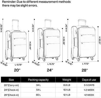 16 Inch Underseat Carry On Luggage with Wheels Small Suitcase Softside Luggage Bags for Travel Lightweight Suitcases with Wheels Travel Luggage Personal Item for Men and Women(Forest Green)