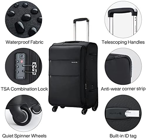 16 Inch Underseat Carry On Luggage with Wheels Small Suitcase Softside Luggage Bags for Travel Lightweight Suitcases with Wheels Travel Luggage Personal Item for Men and Women(Forest Green)