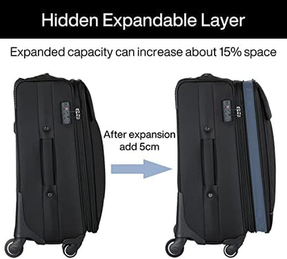 16 Inch Underseat Carry On Luggage with Wheels Small Suitcase Softside Luggage Bags for Travel Lightweight Suitcases with Wheels Travel Luggage Personal Item for Men and Women(Forest Green)