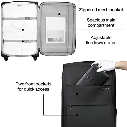 16 Inch Underseat Carry On Luggage with Wheels Small Suitcase Softside Luggage Bags for Travel Lightweight Suitcases with Wheels Travel Luggage Personal Item for Men and Women(Forest Green)