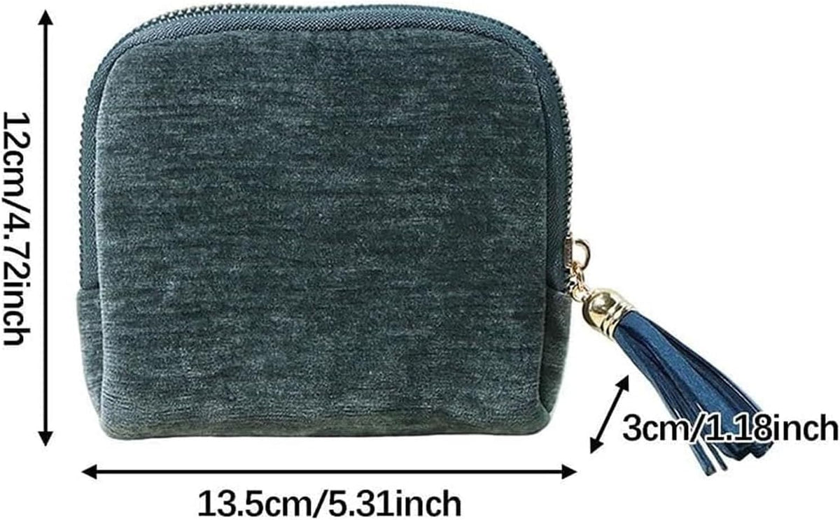 Travel Jewelry Case, Portable Jewelry Organizer with 6 Independent Layers, Small Pouch Bag for Necklace Bracelet Rings Earring Storage, Women Gift Idea (Beige)