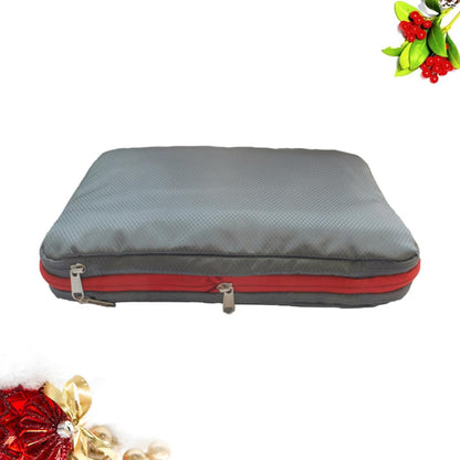 Nylon Waterproof Compression Storage Bag with Clean-dirty Separation Design, Double Layer Travel Clothes Organizer, Volume-reducing Bag for Camping and Music Festivals