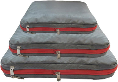 Nylon Waterproof Compression Storage Bag with Clean-dirty Separation Design, Double Layer Travel Clothes Organizer, Volume-reducing Bag for Camping and Music Festivals