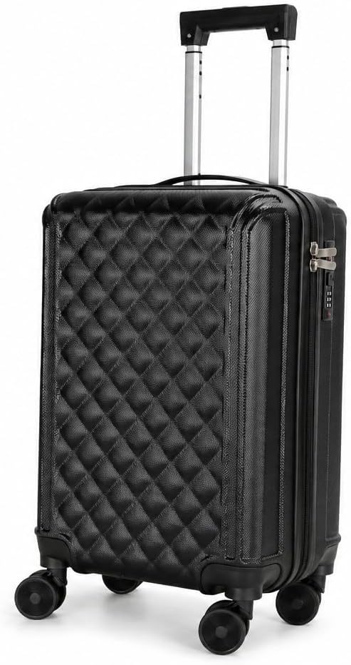 20 Inch Carry On Luggage, Lightweight Hard Shell Rolling Suitcase with Spinner Wheels, Airline Approved Hardside Travel Suitcase with Telescoping Handle (Champagne Beige)