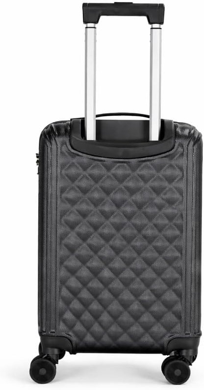 20 Inch Carry On Luggage, Lightweight Hard Shell Rolling Suitcase with Spinner Wheels, Airline Approved Hardside Travel Suitcase with Telescoping Handle (Champagne Beige)