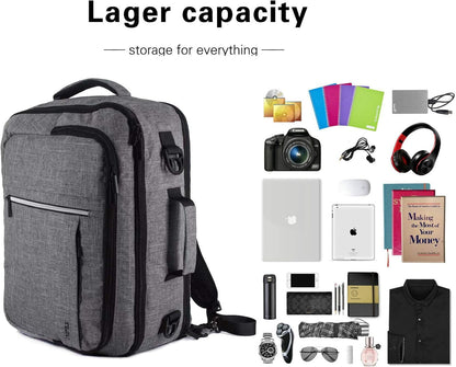 30L Flight Approved Weekender Carry-On Laptop Travel Backpack, 18 Inch Business Cube Handbag with Shoulder Strap and Funcitional Pockets Luggage Bag Suitcase Backpack