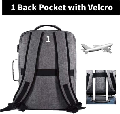 30L Flight Approved Weekender Carry-On Laptop Travel Backpack, 18 Inch Business Cube Handbag with Shoulder Strap and Funcitional Pockets Luggage Bag Suitcase Backpack