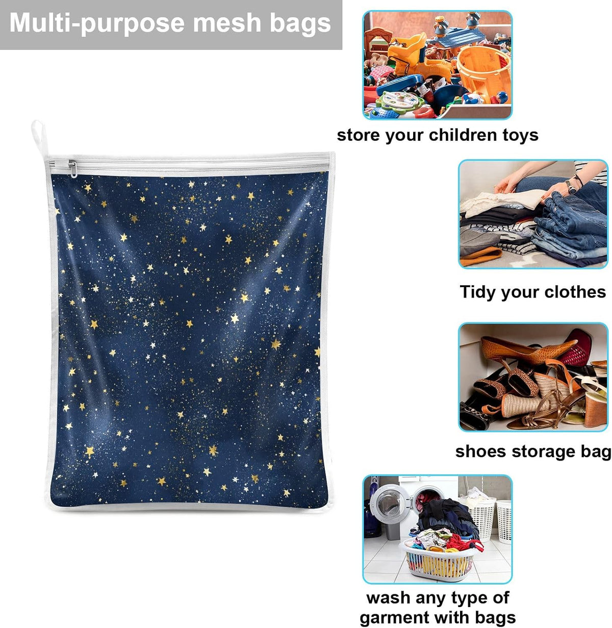 Mesh Laundry Bags Lingerie Bags for Washing Delicates 2 PCS Durable Wash Bag with Zipper Small and Medium Washable Pink Juicy Checkered Cherry - Colors B