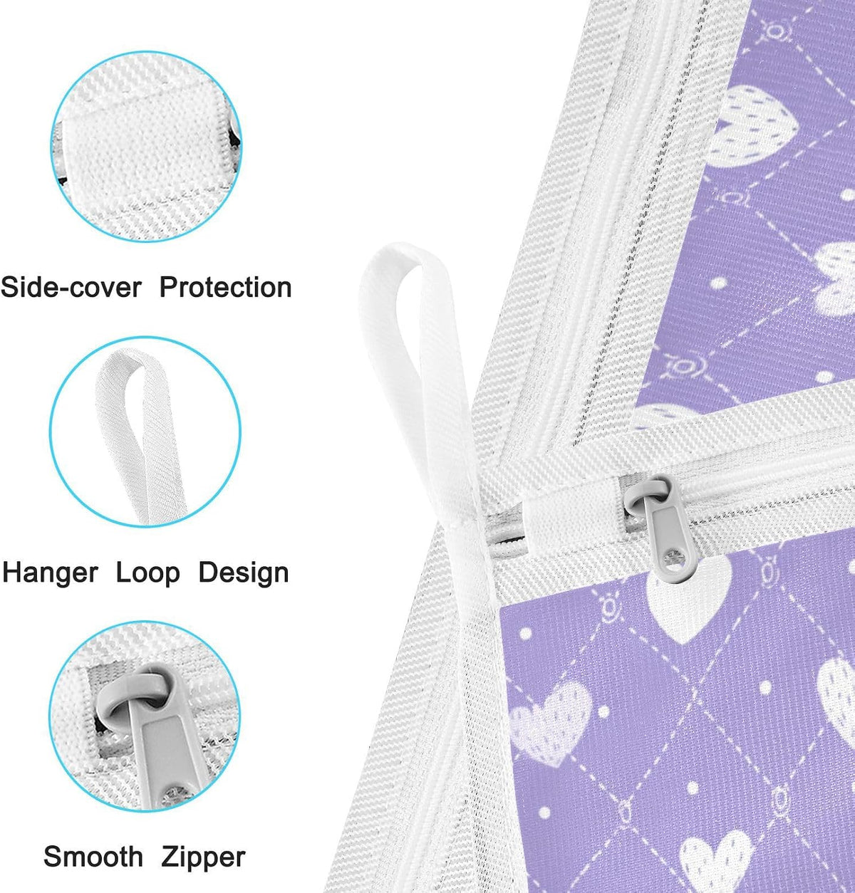 Mesh Laundry Bags Lingerie Bags for Washing Delicates 2 PCS Durable Wash Bag with Zipper Small and Medium Washable Pink Juicy Checkered Cherry - Colors B